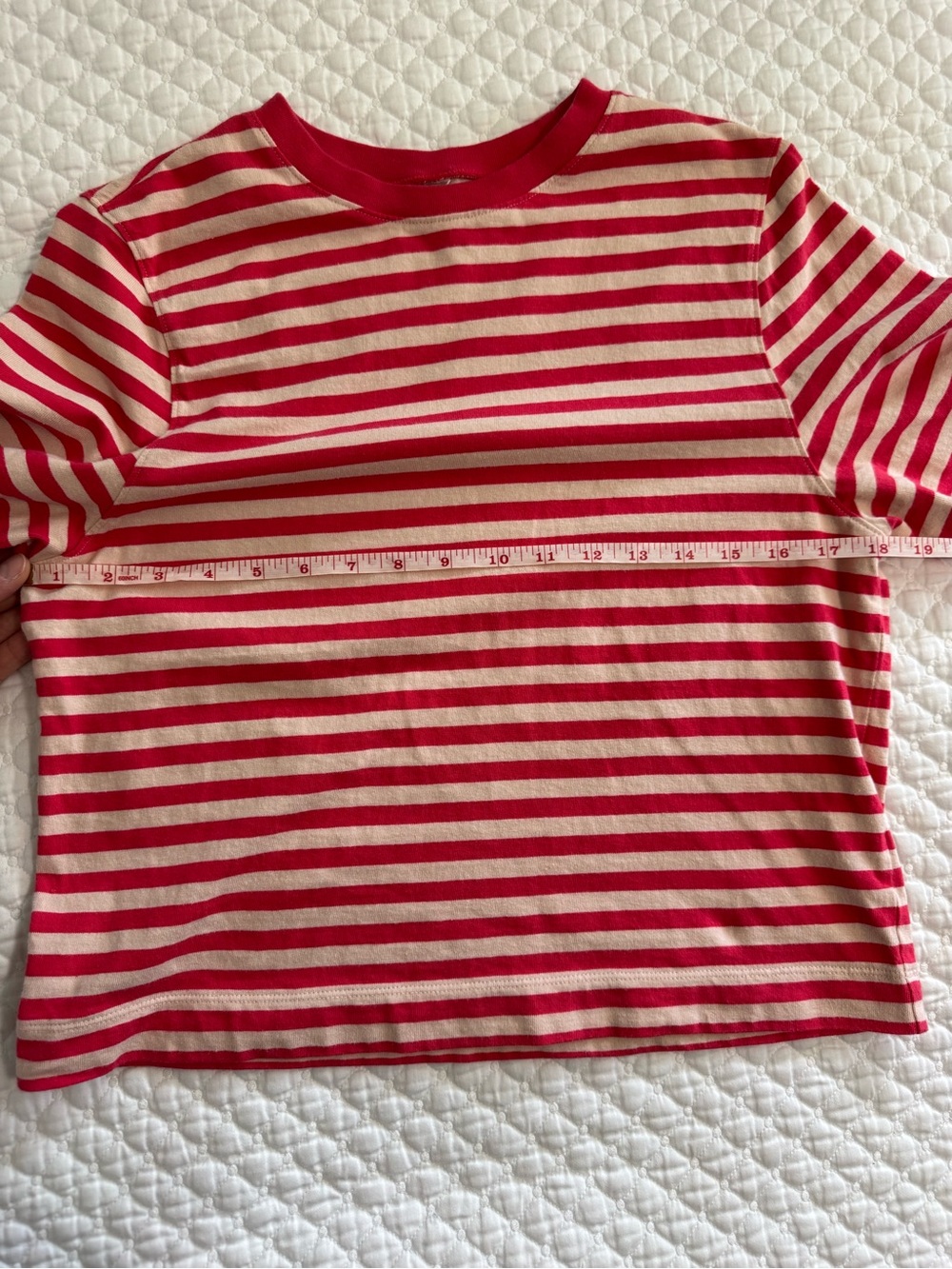Red and White Striped Short Sleeve Tee - Picture 8 of 13